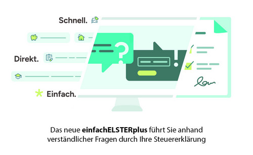 Grafik zu einfachELSTERplus, der vereinfachten Steuererklärung für ledige Arbeitnehmer